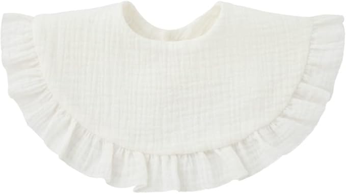 Nishine 4 pcs Unisex Baby Muslin Bandana Drool Bibs 360 Degree Rotatable Cotton Teething Feeding Drooling Bibs for Boy Girl