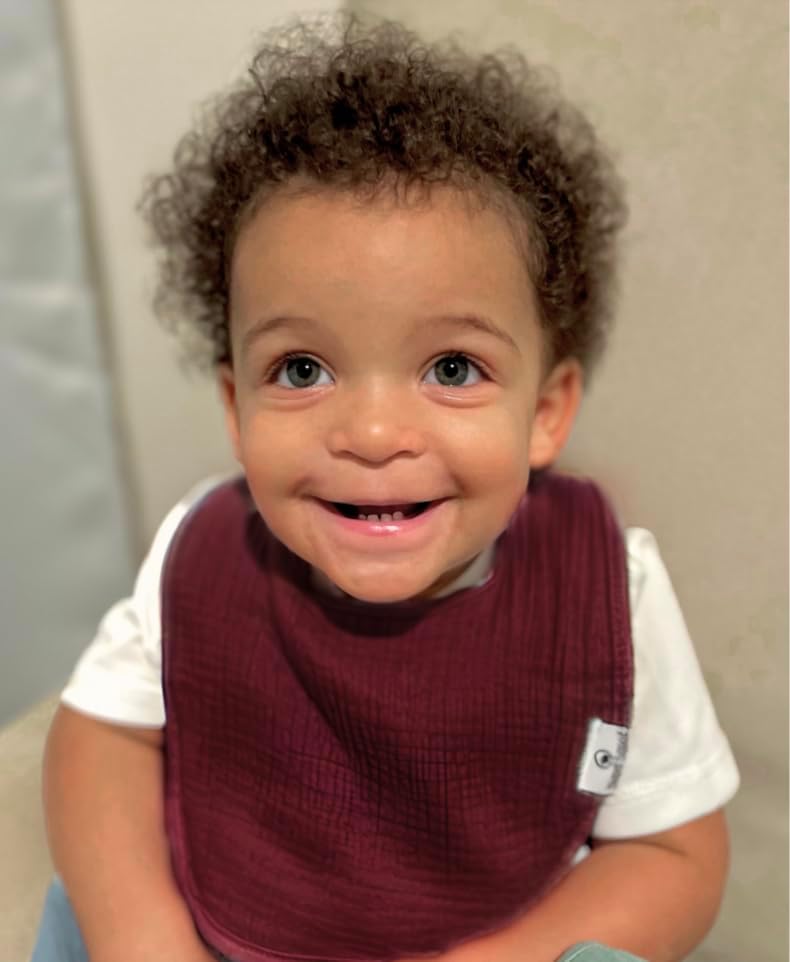 DiaperSquad's Baby Bibs for Drooling and Teething, Bibs for Boys, Baby Girl - Solid Cotton Baby Drool Bibs