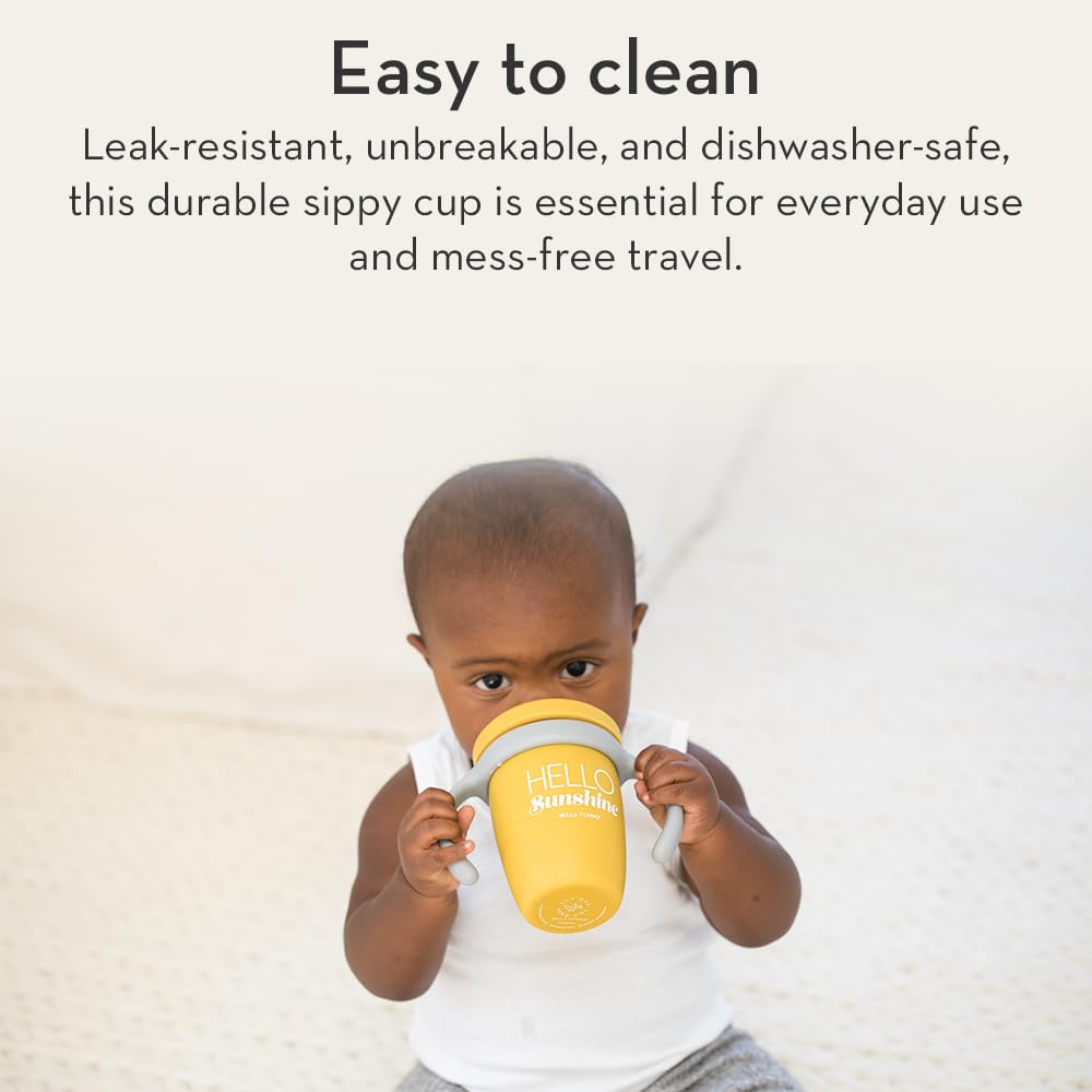 Bella Tunno Sippy Cup, Set of 2 Silicone Training Cups with Transition Handles for Infants, Toddlers & Kids, Babies 6-12 Months & Toddlers 1-3 Years, Boys & Girls, Little Lady & Buttercup, 8 oz