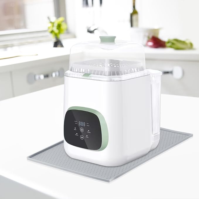 Aieve Bottle Washer Sliding Mat Compatible with Momcozy Bottle Washer, Silicone Mat for Mom Cozy Kleanpal Pro, Easy Moving Sliding Tray Baby Bottles Cleaning Machine Accessories