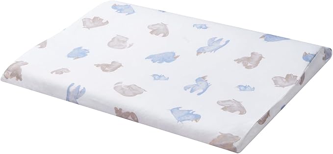 Nest Designs Toddler Pillow with Bamboo Viscose Pillowcase - Rhino Hippo, Small