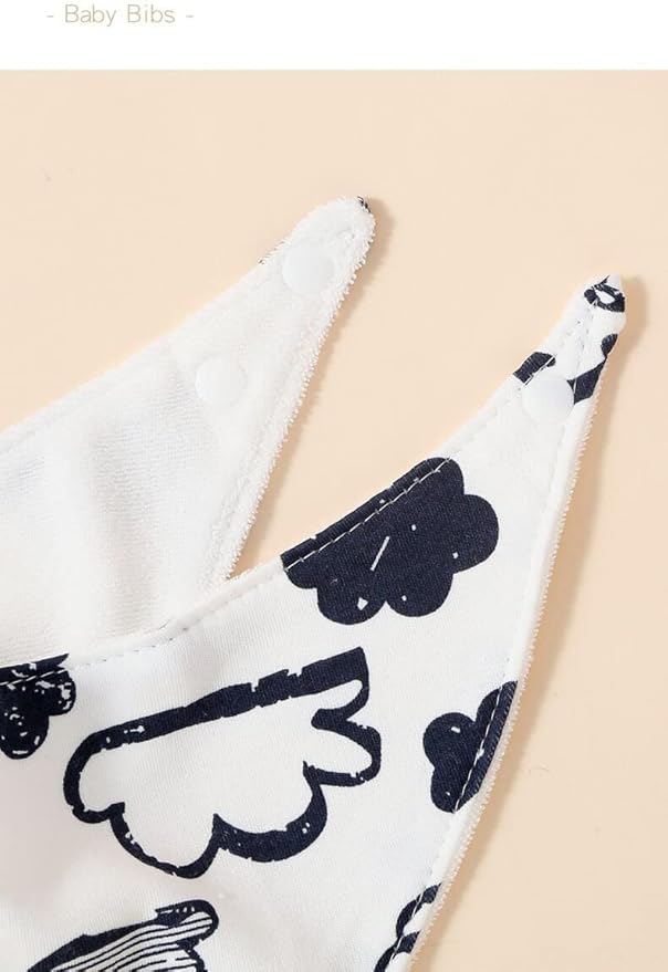 JN&LULU 3 Pack Newborn Baby Bibs Bandana Drool Bibs for Drooling Cotton Baby Gifts