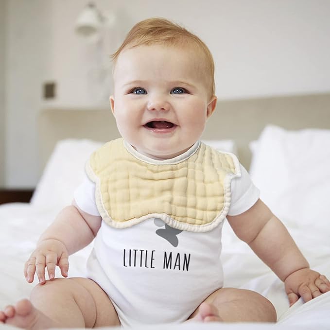 Muslin Baby Bibs for Drooling and Teething Newborn Drool Bibs for Baby Girl Boy