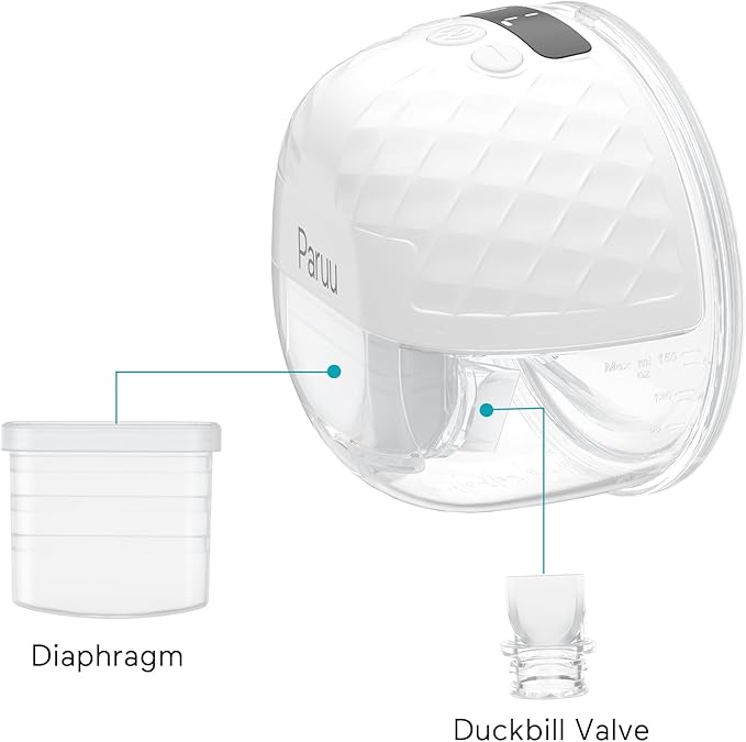 Paruu P10 Duckbill Valves & Silicone Diaphragm, P10 Original Breast Pump Parts, Wearable Breast Pump Replacement Accessories, 2 Pack Set