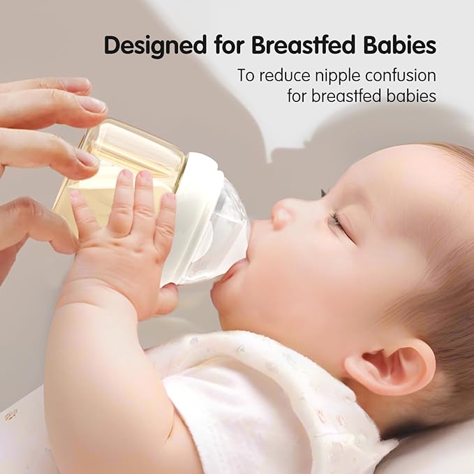 Natural Flow Baby Bottle Silicone Nipple, Extra Slow Flow (SS), 0+ Months, 4 Counts