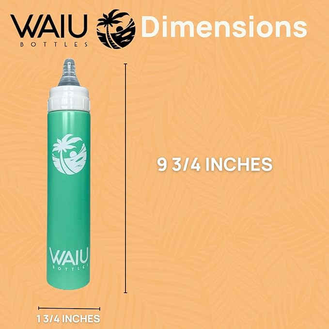 Waiu Insulated Stainless Steel Baby Bottle BPA-Free | Stainless Steel Keeps Drinks Hot for 8 Hours, Cold for 24 Hours | 6 oz.| (Green) Multiple Colors