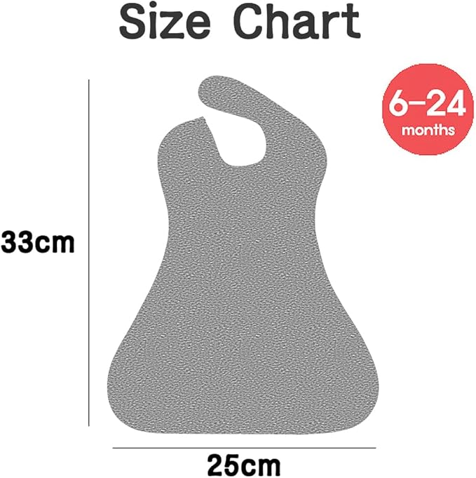 Full Coverage Waterproof Feeding Bib for Toddlers – Extra Long Apron Bib for Mealtime, Self-Feeding, BPA-Free