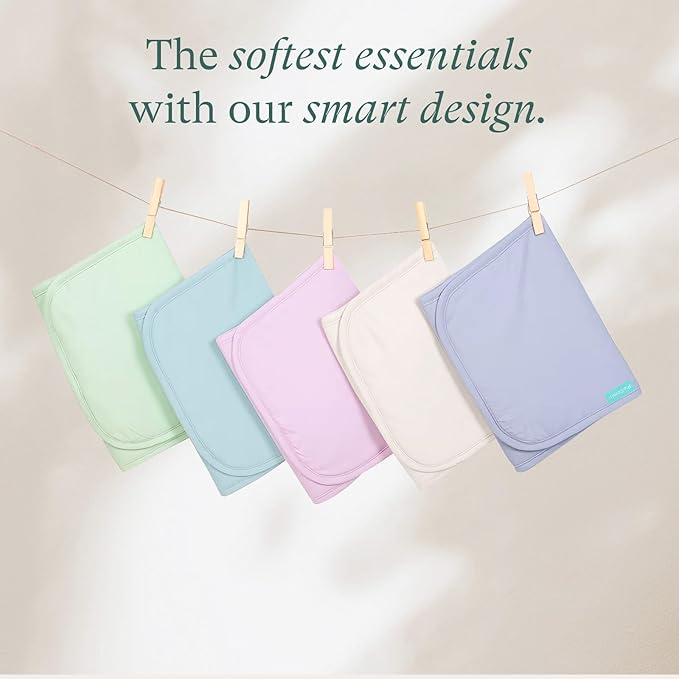 PurComfy Supersoft Burp Cloths, Premium Bamboo Viscose Baby Burp Cloths, Absorbent & Skin-Friendly, Large 21” x 10”, Unisex Baby Essentials for Feeding, Spit-Up, 3-Pack