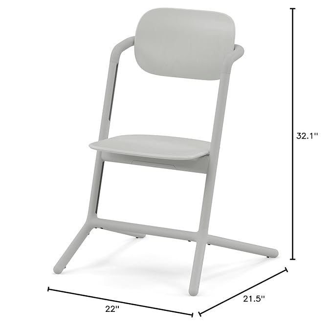 Cybex LEMO High Chair 3-in-1 Set with Baby Set + Snack Tray - Modern Design, One-Hand Depth & Height Adjustment & Anti-Tip Wheels - from 6 Months, Convertible to Adult Chair, Suede Grey