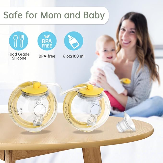 Hands-Free Collection Cups Compatible with Spectra S1 S2 S9, Replace Breast Pump Kits Compatible with Spectra Breast Pumps, 27mm Flange + 17/19/21/24mm Inserts