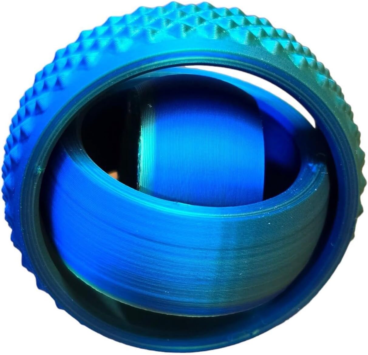 Gyro Spinner - 3D Printed Fidget Toy (Purple), Small