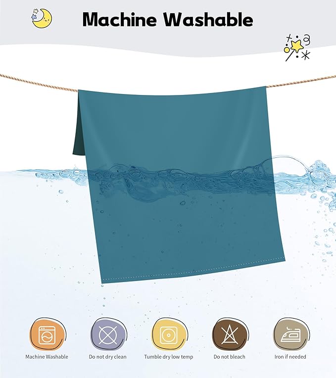 Deep Dream Toddler Pillowcases for 13x18 Pillow 2 Pack, 100% Cotton Travel Pillow Case Cover, 600 Thread Count Cotton Pillow Covers, Soft & Breathable Small Pillow Cases Envelope Closure, Dark Teal