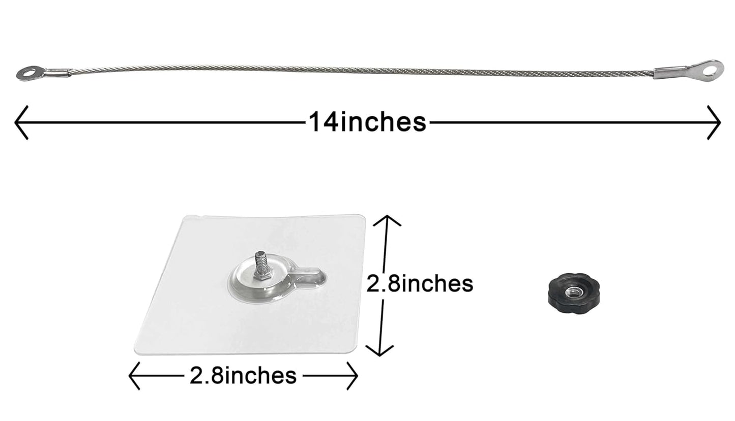 14 inches Stainless Steel Furniture Straps for Baby Proofing, No-Drill Furniture Anchors Earthquake Straps, Prevent Falling and Anti Tip TV Safety Straps, 6 Pcs