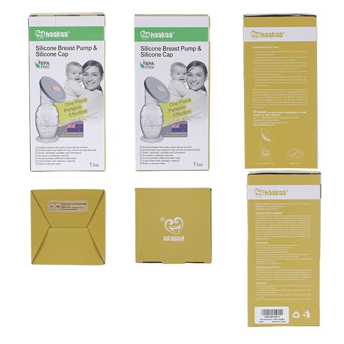 haakaa Silicone Breast Pump & Silicone Cap 5oz/150ml, Gen.2