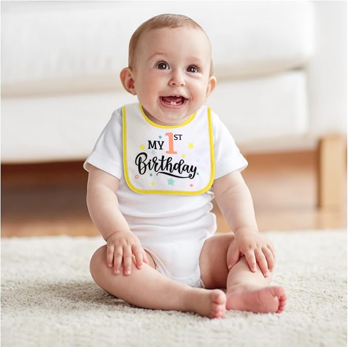 The Peanutshell Baby Boy or Girl Terry Bibs Set of 10-100% Cotton, Soft, Absorbent Baby Bibs, Unisex Toddler Boy or Girl Set, Newborn & Infant - Holiday