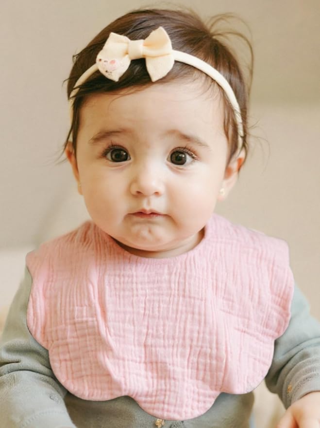 Baby Bibs Muslin Bibs for Baby Girl Boy for Drooling and Teething 10 Pack