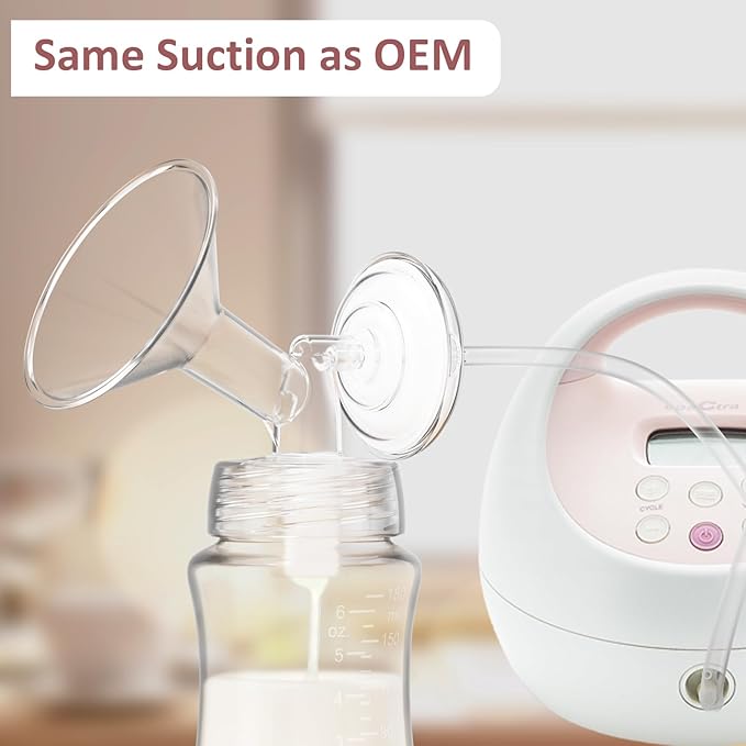 21mm Flanges Compatible with Spectra S2 S1 9 Plus Synergy Gold Breastpump, Not Original Spectra Replacement Pump Parts, Wide Mouth Flange Accessories for Elastic Nipples Work with Backflow Protector