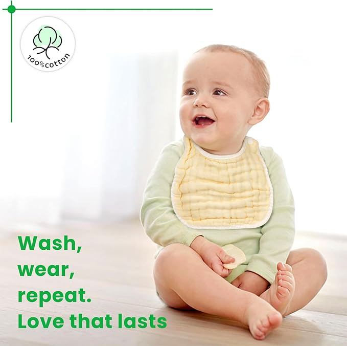 Baby Bibs Muslin Drool Teething Drooling Bibs for Baby Girl Boy Muslin Cotton