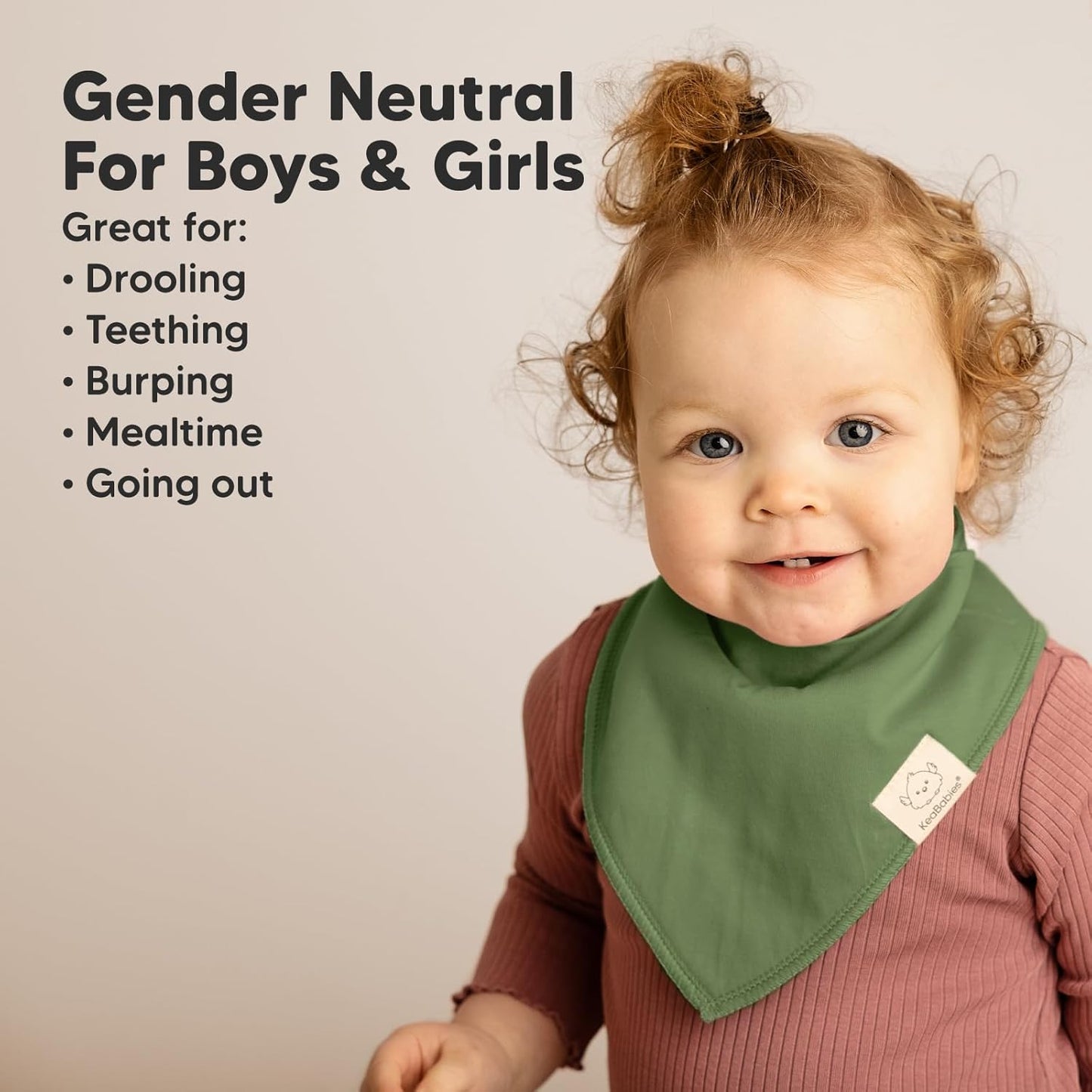 10-Pack Organic Baby Bandana Bibs for Girls - Super Absorbent Triangle Baby Bibs for Drooling and Teething Infant, 100% Cotton Extra Soft for Newborn, Infant 0-36 Months (Brave)