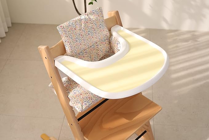 Waterproof Cotton Cushion Set, Stokke Tripp Trapp Compatible, 100% Cotton, Flower Garden, 12.0x16.5 inches, 49.5 Counts