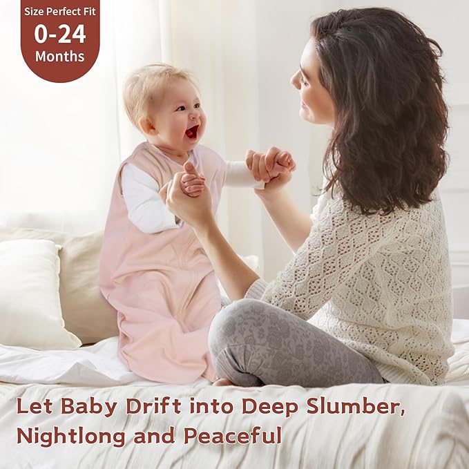 3 Pack Baby Sleep Sack 18-24 Months 100% Cotton TOG 0.5 Baby Sleeping Bag 2-Way Zipper Toddler Wearable Blankets Comfy Stretchy Summer Sleep Sacks