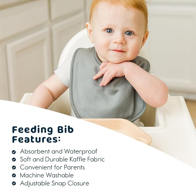 Tiny Twinkle 8 Pack Baby Bibs for Drooling and Teething – Waterproof & Absorbent Bibs for Baby Girl & Boy, Machine Washable Infant Bib Set for Newborns and Toddlers (Boy Pastel 8-Pack)