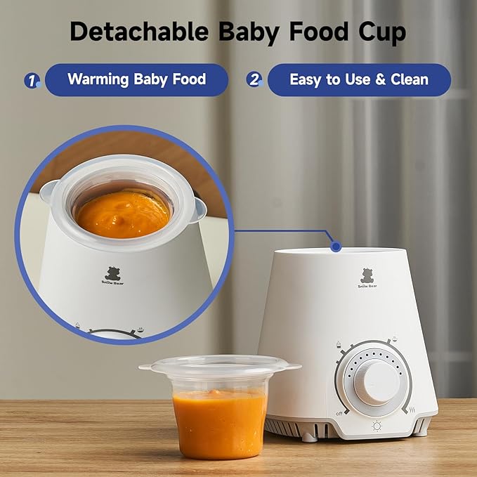 Snow Bear Baby Bottle Warmer & Breastmilk Heater - Fast & Even Warming for Breast Milk, Formula, and Baby Food - Safe, Efficient, Portable & Convenient for Busy Parents