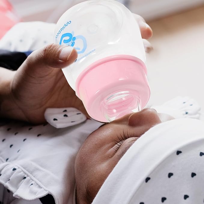 Kisangel 9pcs Mini Baby Bottles Plastic Feeder Bottles Infant Cereal Bottle for Baby Milk Feeding Juice Hardness