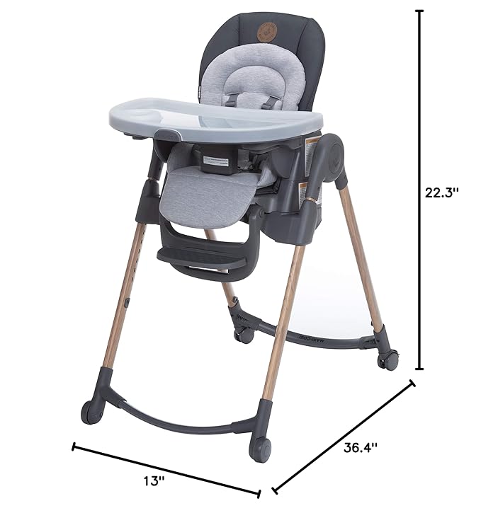 Maxi-Cosi 6-in-1 Minla High Chair, Essential Graphite
