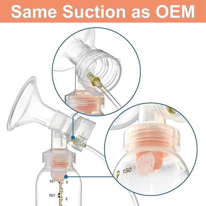 Maymom Breast Pump Kit Compatible with Medela Pump in Style Advanced Pump; 2xTwo-Piece 19mm Breastshield, 2 Valve, 4 Membrane, 2 Replacement Tubing; Replacement Part for Medela Shield, Silicone Valve