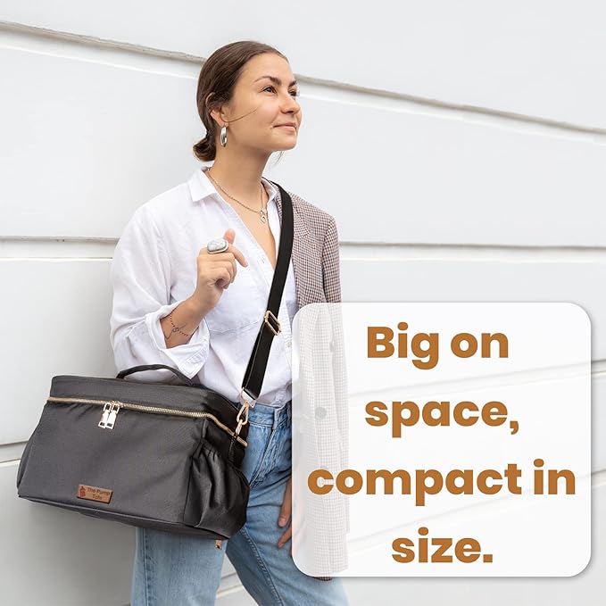 Breast Pump Bag - Pumping Tote Bag Compatible with Spectra S1 S2 Gold, Medela, and More, Stylish and Functional for Busy Moms, with Built-in Cooler