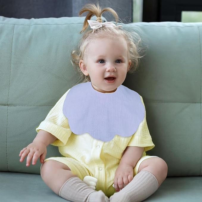 Muslin Baby Bibs for Drooling and Teething Newborn Drool Bibs for Baby Girl Boy
