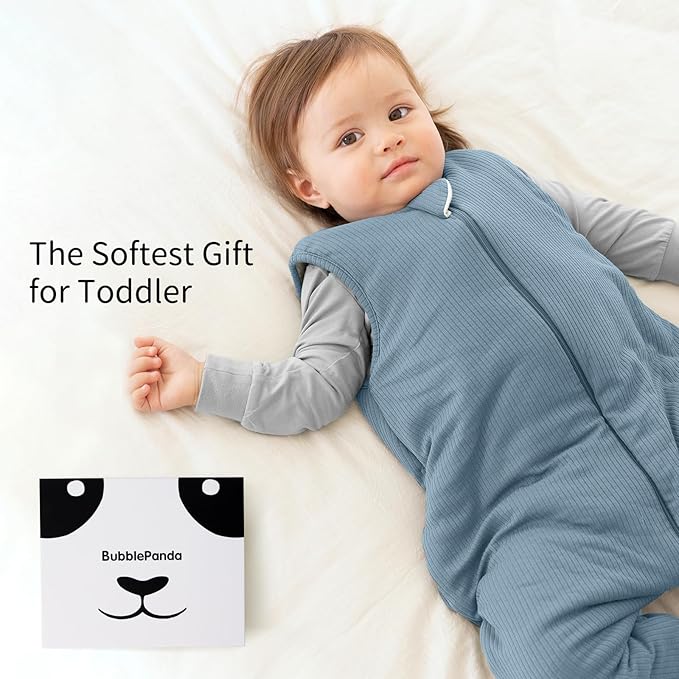 Rayon Made from Bamboo Toddler Sleep Sack with Feet 12-24 Months 1.0 Tog Breathable Sleep Sack 1t-2t Ultra Soft Baby Wearable Blanket with Legs Unisex Sleeping Bag with 2-Way Zipper
