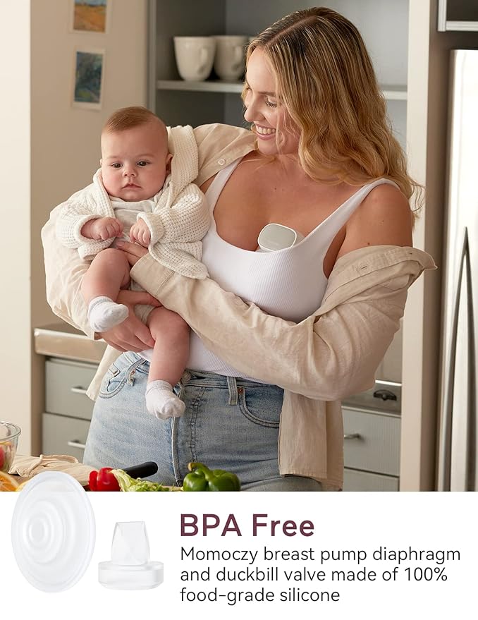 Momcozy Original S9 Pro/S12 Pro Replacement Accessories, Only Compatible with Momcozy S9 Pro/S12 Pro Breast Pump NOT for S9/S12(Duckbill Valves & Silicone Diaphragm,1 Pack)