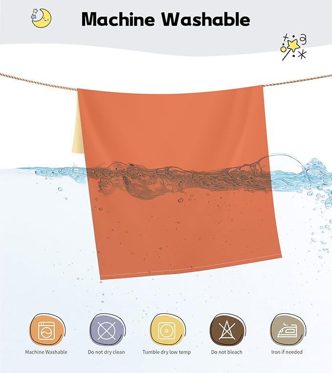 Deep Dream Toddler Pillowcases for 13x18 Pillow 2 Pack, 100% Cotton Travel Pillow Case Cover, 600 Thread Count Cotton Pillow Covers, Soft & Breathable Small Pillow Cases Envelope Closure, Orange