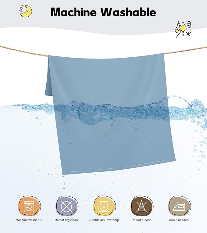 Deep Dream Toddler Pillowcases for 13x18 Pillow 2 Pack, 100% Cotton Travel Pillow Case Cover, 600 Thread Count Cotton Pillow Covers, Soft & Breathable Small Pillow Cases Envelope Closure, Flint Blue