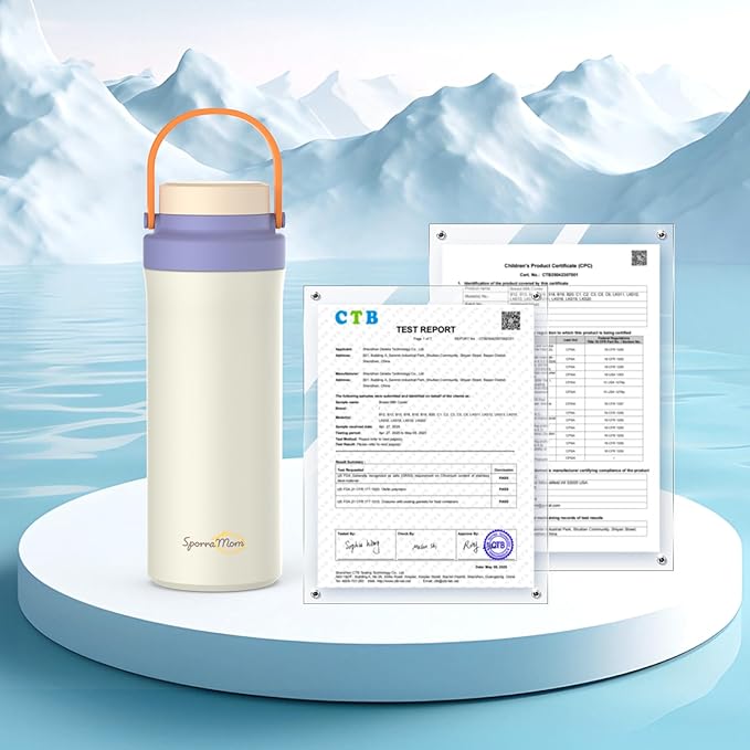 Breastmilk Cooler, Portable Breast Milk Cooler Bottle for Outdoor, 22oz Large Capacity Travel Breastmilk Chiller with 2 Pack Baby Bottles for Breastmilk Storage, Keep Cooling 24H (Purple)