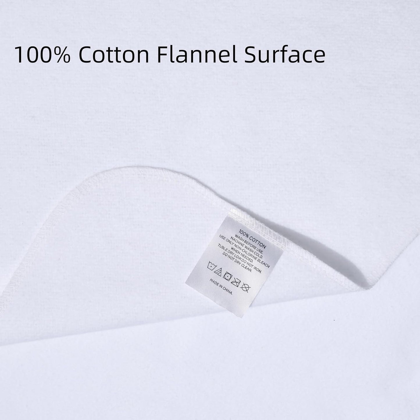 Waterproof Crib Mattress Protector Pad, 34" x 54", Washable, Reusable Flannel Protector Pad for Baby, Toddler, Elders and Pets, 1 Pack