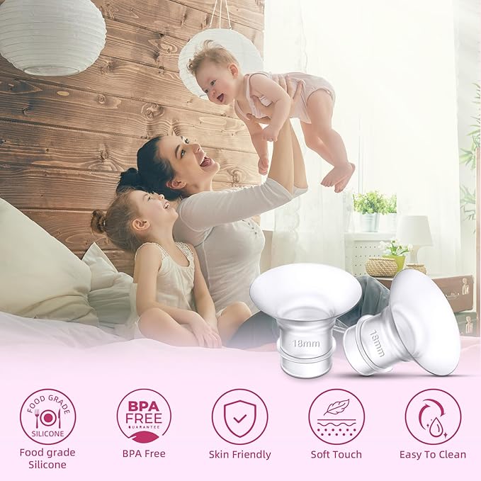 Flange Inserts 21mm for Medela,Spectra 24mm Shields/Flanges,Compatible with Momcozy S12 Pro/S9 Pro/S9/S12 Wearable Breast Pump,Reduce 24mm Nipple Tunnel Down to 21mm,4PCS