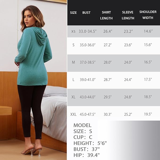 GINKANA Women's Nursing Hoodie Sweatshirt Long Sleeves Breastfeeding Maternity Tops Casual Clothes
