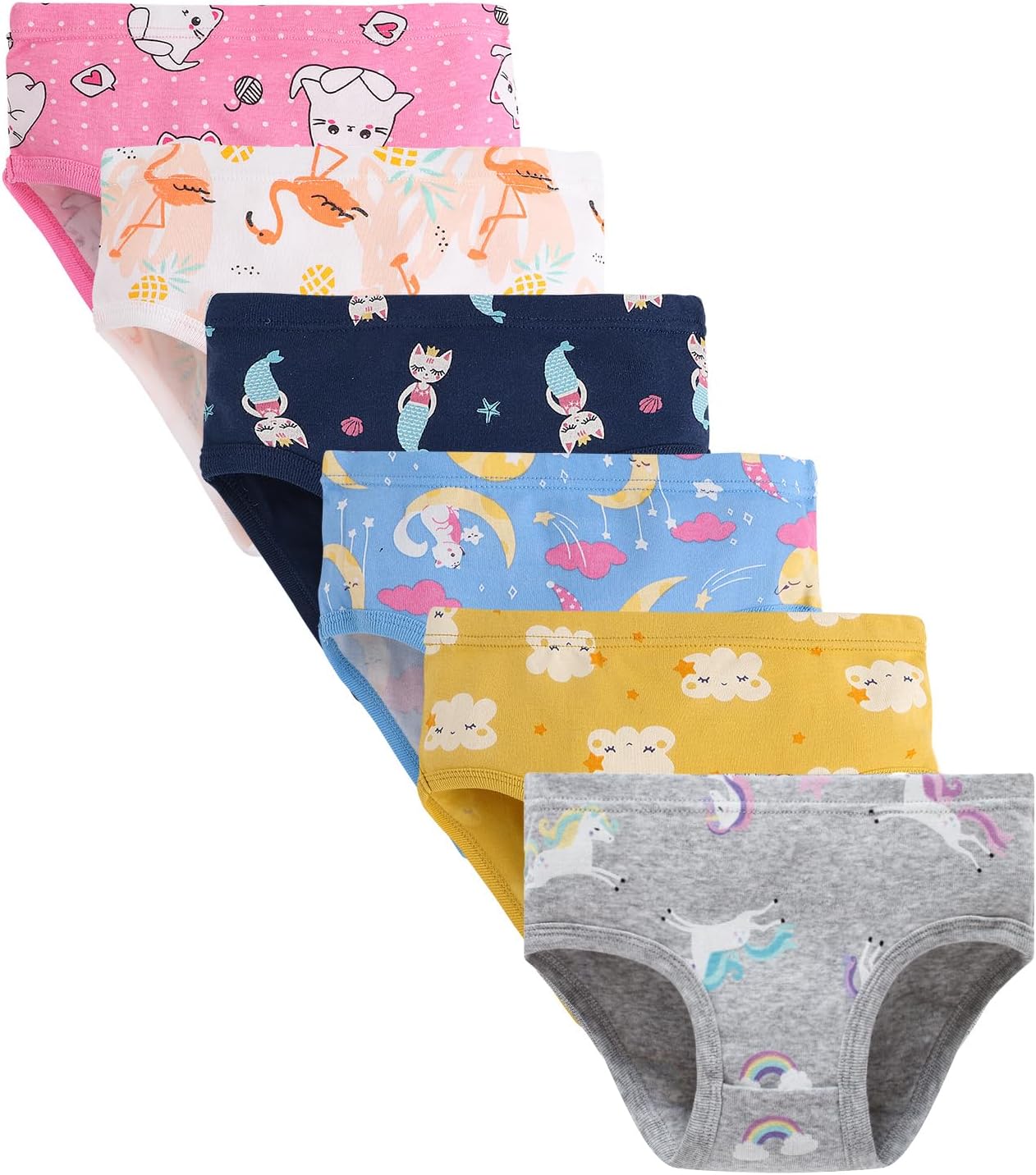 Hahan Girls Soft Panties Toddler Girls Cotton Underwear Kids Briefs