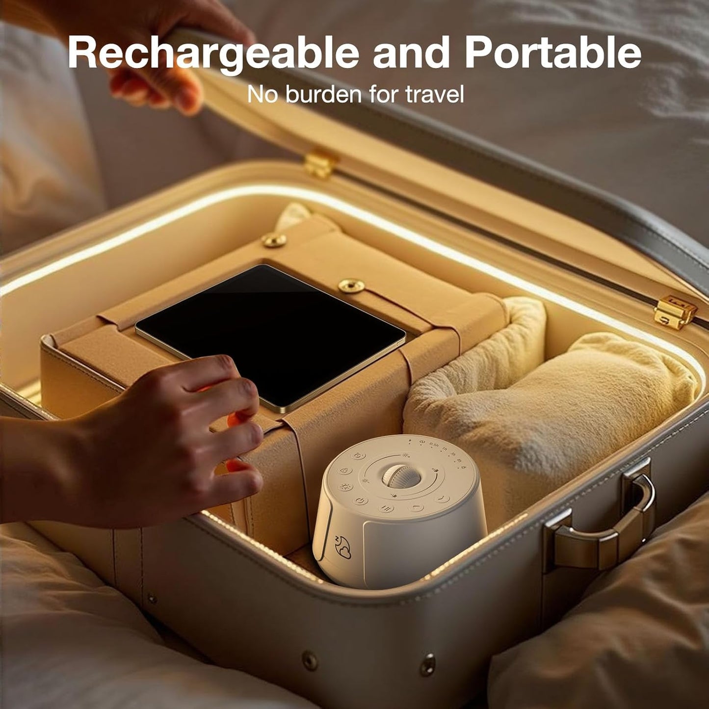 Sound Machine LEICEX White Noise Machine - 30 Soothing Sounds, 10 Colors Night Light, Rechargeable Battery- Travel Portable Sound Machine for Sleep Baby Adults, Perfect Sleeping Companion