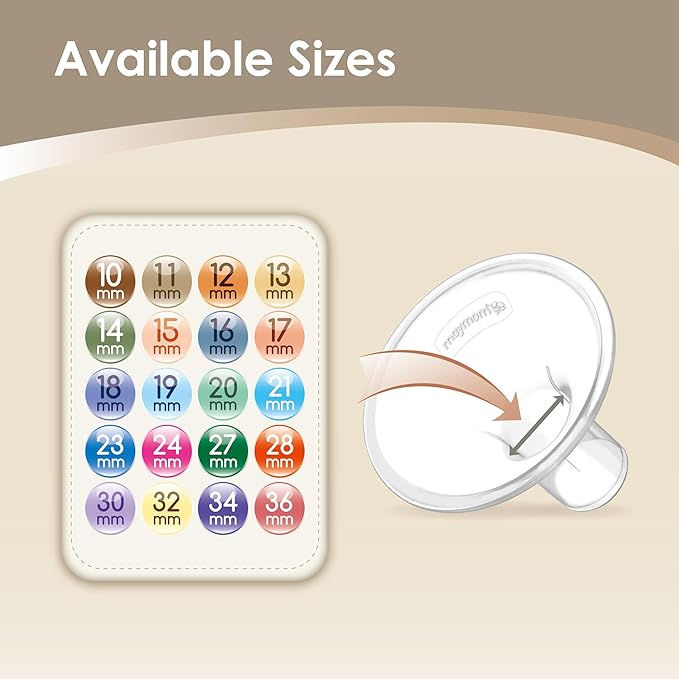 Maymom MyFit 23mm Medium Two-Piece Design Breastshield, Compatible with Medela Breast Pump; Ideal for HandsFree Bra; Not Original PersonalFit Flex Breast Shield, Not Original Freestyle Pump Parts, 2pc