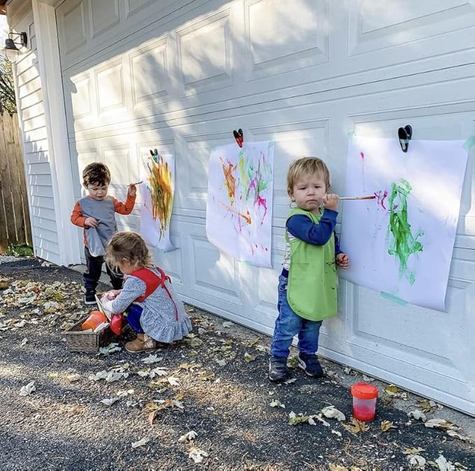BapronBaby Ribbit Bapron - No Neck Tie Safer Bib for Baby & Toddler - Soft Waterproof Stain Resistant - Machine Washable - Sz Preschool 3-5yrs