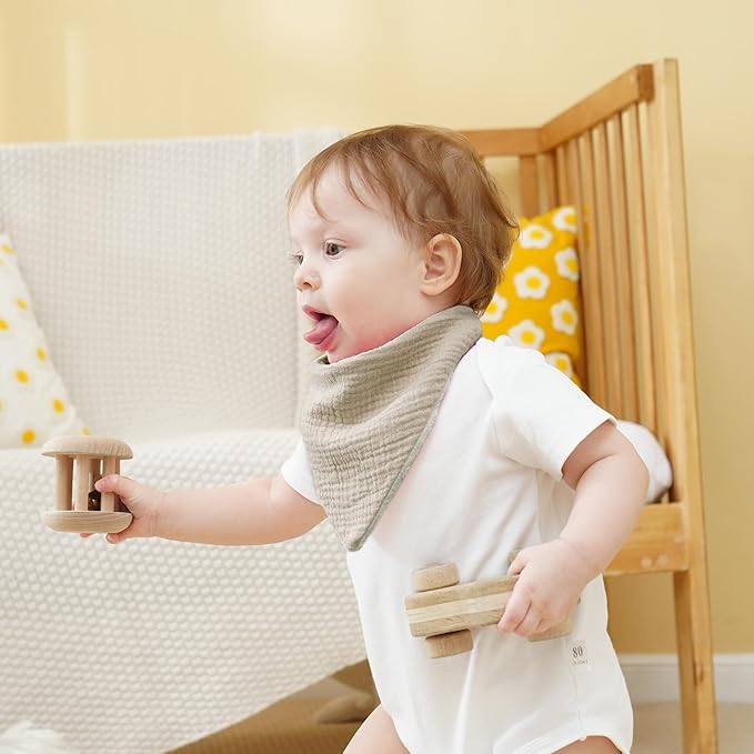 Muslin Baby Bibs Baby Drool Bandana Bibs for Baby Girls Boys Infant Newborn Toddler Drooling and Teething