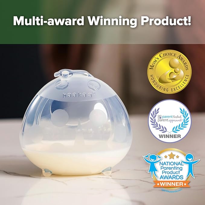 haakaa Ladybug Breast Milk Collector - Soft Breast Shells | Wearable Nursing Cups | Breastmilk Saver| Letdown Catcher for Pumping,Breastfeeding Moms,Protect Sore Nipples-2.5 oz/75 ml,2pcs