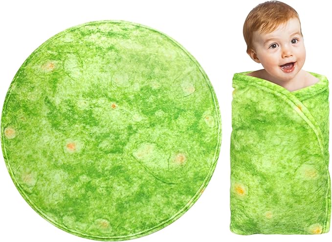 Spinacia Blanket Baby, Newborn Toddler, 285 GSM Soft Flannel Wearable Wrap Blanket Funny Gifts for Baby Shower Boy Girl 0-3 6 9 Months