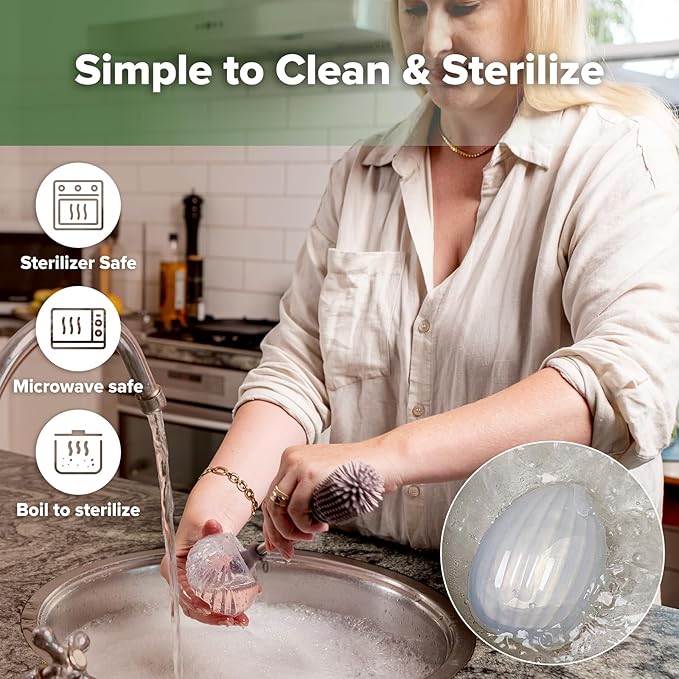 haakaa Wearable Shell Breast Pump 2-in-1 Hands-Free & Passive Silicone Milk Catcher | Discreet & Comfortable | Prevents Nipple Irritation | Easy to Clean and Use for Leakage Collection, 120ml -1 pc