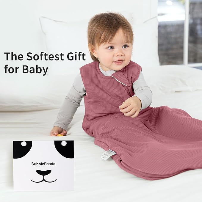 Rayon Made from Bamboo Toddler Sleep Sack with Feet 1.0 Tog Breathable Sleep Sack 6-12 Months Ultra Soft Baby Wearable Blanket with Legs Unisex Sleeping Bag with 2-Way Zipper