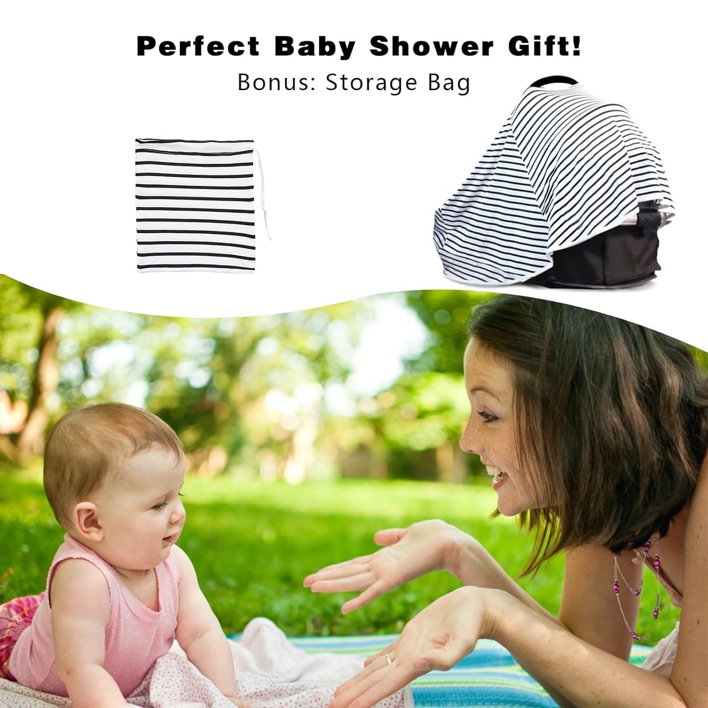 Breastfeeding Cover - Soft Breathable Nursing Poncho - Free View - Multi Use - Newborn Essentials